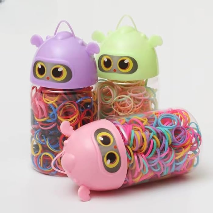 Elastic Rubber Bands for Kids - Durable Ponytail Holders for Children, No-Tangle Hair Accessories - Asstored Color - Image 5